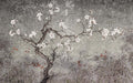 Plum Blossom Retro Style Wallpaper | Elegant Zen Decorative Paintings in Living Room and Bedroom