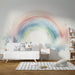 Rainbow and Cloud Wallpaper Mural | Watercolor - Carving wallpaper