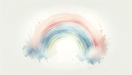 Rainbow and Cloud Wallpaper Mural | Watercolor - Carving wallpaper
