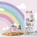 Rainbow Cloud Wallpaper Mural | Sweet Decorative Wall in Children's Room Bedroom - dreamy rainbow clouds star wall decor for kids room