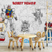 Robot themed wallpaper | Mech Warrior children's mural - Carving wallpaper