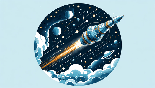 Rocket Space Wallpaper Mural | Star shaped Circle - Carving wallpaper