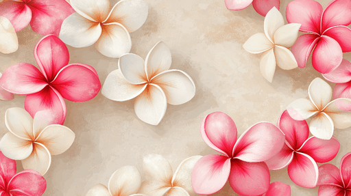 Romantic Flower Wallpaper Mural | Egg Flower - Carving wallpaper