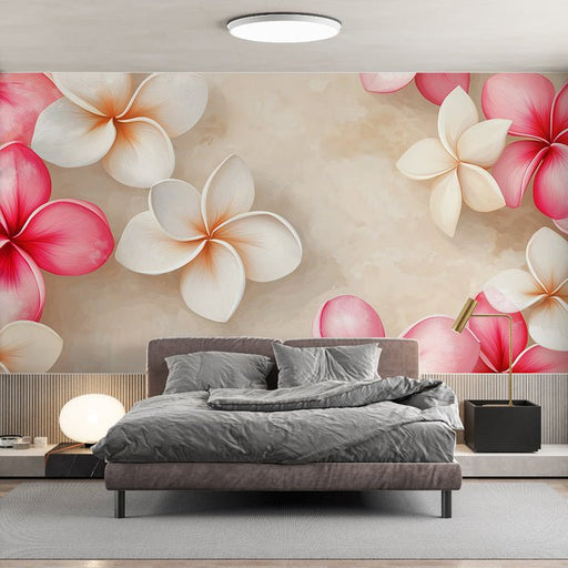 Romantic Flower Wallpaper Mural | Egg Flower - Carving wallpaper