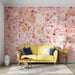 Romantic Pink Rose Mural | Full Wall Pink Rose Wallpaper - Carving wallpaper