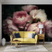Rose Wallpaper Mural | Large Flower Mural - Carving wallpaper