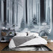 Scandinavian Winter Forest Wallpaper Mural | Serene Snow Landscape for Tranquil Interiors