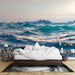 Sea view sunset wallpaper mural | Ocean style - Carving wallpaper