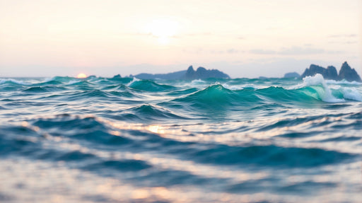 Sea view sunset wallpaper mural | Ocean style - Carving wallpaper