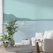 Seaside Scenery Wallpaper Mural | Sailing Sea View Painting - Carving wallpaper
