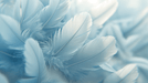 Serene Blue Feather Wall Mural - Healing Décor for Bedroom & Study | Elegant Soft Focus Design
