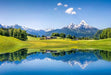 Serene Lake & Mountain Mural Wallpaper | Nature Scene for Bedroom/Living Room | Tranquility Décor