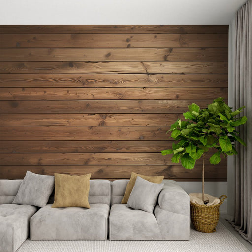 Simulated wooden wallpaper | Brown - Carving wallpaper