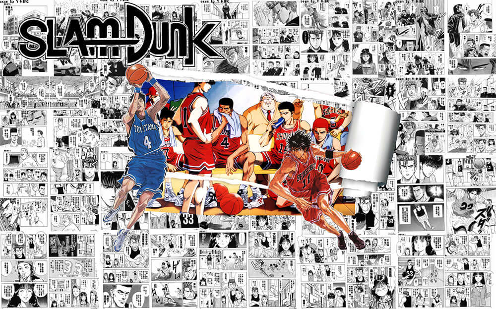 Slam Dunk Comic Wallpaper | Study Room Bedroom Decorative Wall
