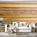 Solid wood splicing wallpaper | Living room bedroom simple and warm decorative wall