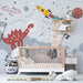 Space Dinosaur Children's Fun Wallpaper | Children's Room Bedroom Mural - whimsical space adventure wall design featuring dinos, astronauts, and rockets for a playful kids' room