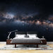 Sci-Fi Space Wallpaper for Living Room & Bedroom - immersive deep space galaxy mural transforming bedroom with serene, interstellar ambiance