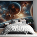 Space Wallpaper Mural | Realistic Planets and Galaxies - Carving wallpaper