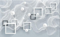 Square wall mural | grey bottom line formula box simple style - Carving wallpaper