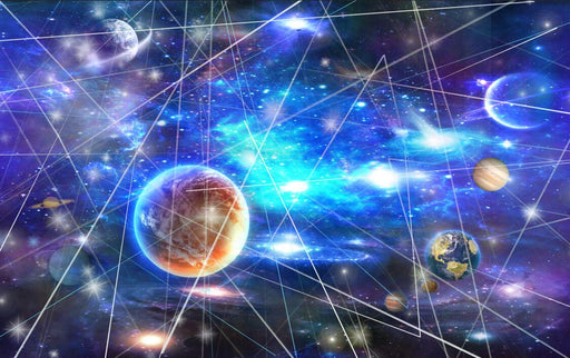 Starry Sky Mural Wallpaper | Planet - Carving wallpaper