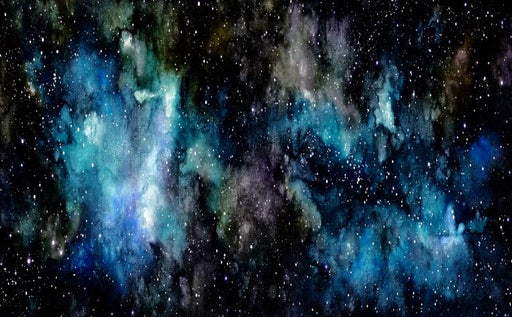 Starry sky theme wallpaper mural | blue and black interwoven fantasy mysterious universe - Carving wallpaper