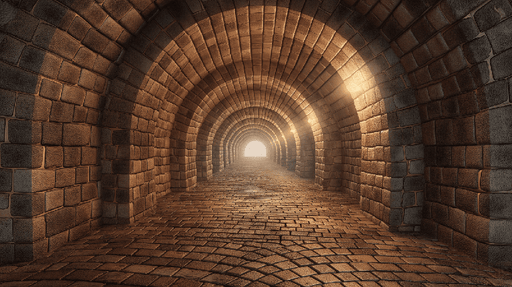 Stone tunnel wallpaper mural | Living room bedroom industrial style decorative wall