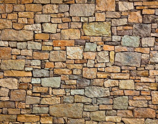 Stone wall wallpaper mural | Retro stone wall mural - Carving wallpaper