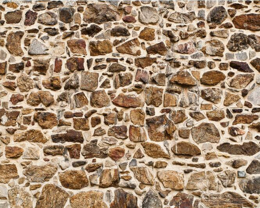 Stone Wall Wallpaper Mural | Simulated Retro Stone Wall Texture Decorative Mural - Carving wallpaper