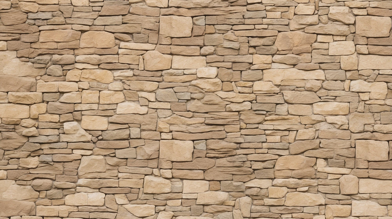 Stone wall wallpaper mural | stones of different sizes - Carving wallpaper