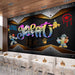 Street art wallpaper murals | casual and creative atmosphere - Carving wallpaper