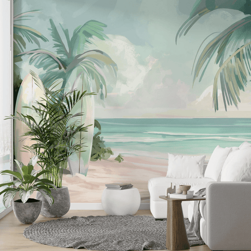 Surfing Wallpaper Drawing Board and Beach - Carving wallpaper