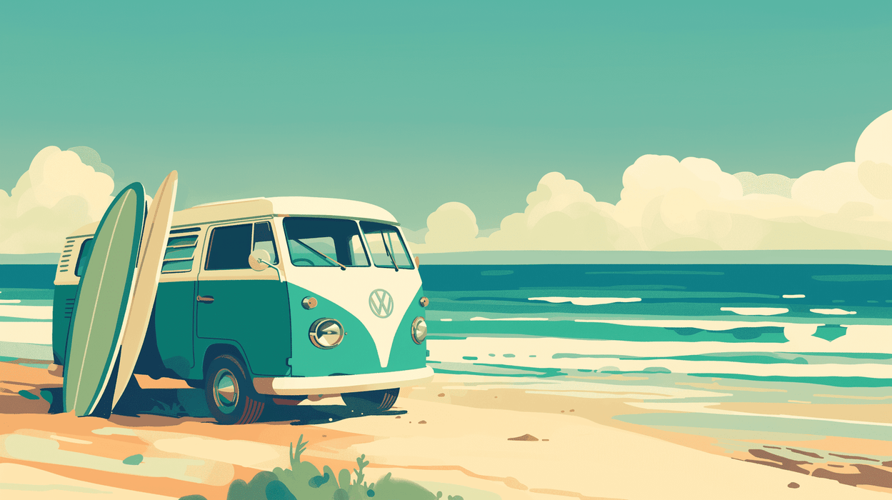 Surfing Wallpaper Mural | Combination and Beach - Carving wallpaper