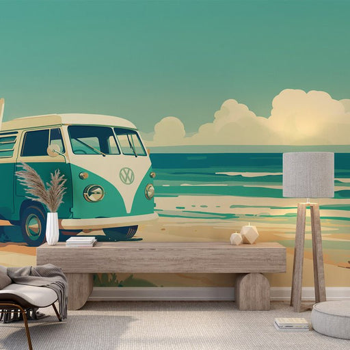 Surfing Wallpaper Mural | Combination and Beach - Carving wallpaper