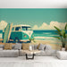 Surfing Wallpaper Mural | Combination and Beach - Carving wallpaper