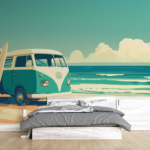 Surfing Wallpaper Mural | Combination and Beach - Carving wallpaper