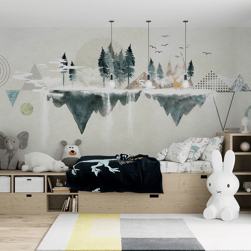 The opposite atmosphere of forest and mountain wallpaper - Carving wallpaper