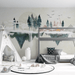 The opposite atmosphere of forest and mountain wallpaper - Carving wallpaper