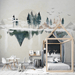 The opposite atmosphere of forest and mountain wallpaper - Carving wallpaper