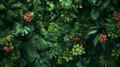 Thick foliage wallpaper mural | Tropical vegetation - Carving wallpaper