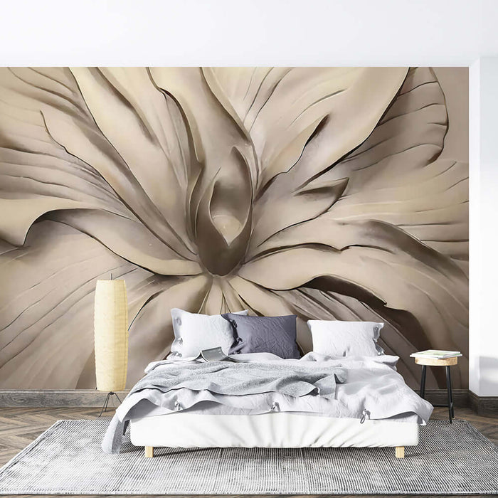 3D relief flower wallpaper mural | Relief art decoration