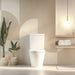 Toilet wallpaper mural | Minimalist geometric shapes in neutral tones - Carving wallpaper
