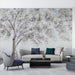 Tree Shadow Oil Painting Wallpaper Mural | Abstract Tree Shadow - Carving wallpaper