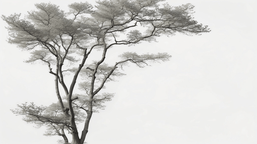 Tree wallpaper black and white realistic - Carving wallpaper