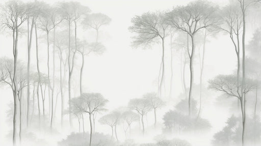 Tree wallpaper | Large deciduous trees with neutral tones - Carving wallpaper