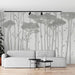 Tree wallpaper mural | Black and white forest - Carving wallpaper
