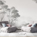 Tree Wallpaper Mural | Realism in the Misty Forest - Carving wallpaper