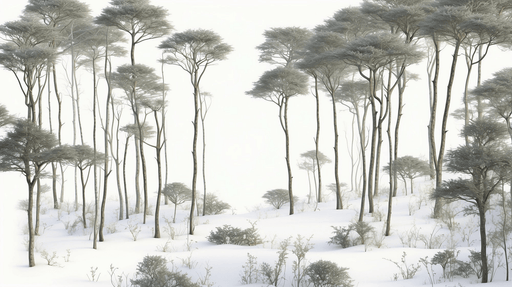 Trees, Wallpaper, Forest in White Sands - Carving wallpaper