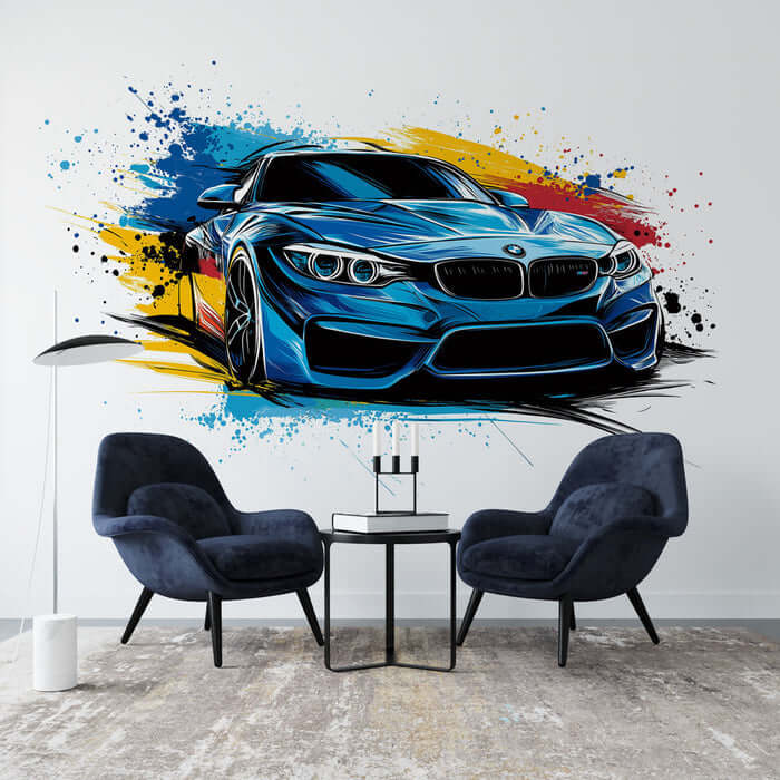 Trendy Car Graffiti Wallpaper Mural | Boys' Room Studio Personalized Decorative Wall