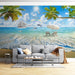 Tropical Beach Wallpaper Mural | Palm Trees