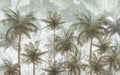 Tropical Coconut Grove Wallpaper – Natural Escape for Living Room & Bedroom with palm trees 3D island landscape